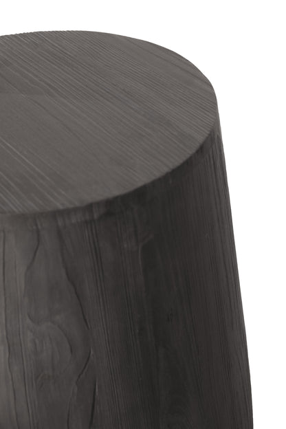 18" Ebony Solid Wood Round End Table-3