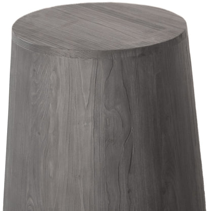 18" Ebony Solid Wood Round End Table-4
