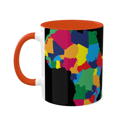 THE AFRICA MAP Colorful Mugs, 11oz by SobG Designs
