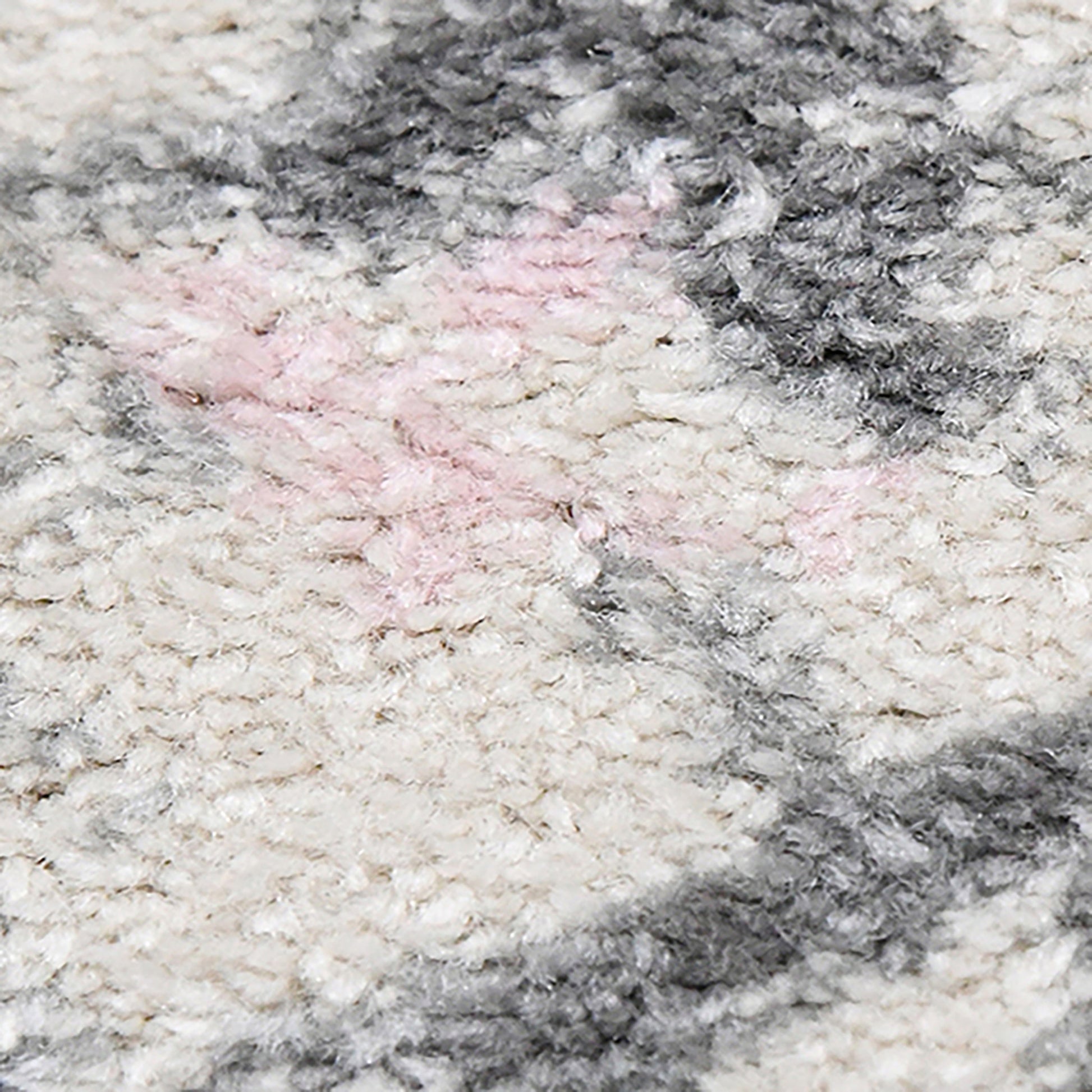 7' Gray Medallion Power Loom Round Rug-5