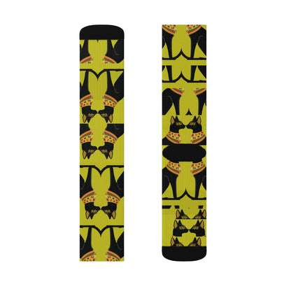 GODDESS BESTET EGYPTIAN PROTECTRESS OF LOWER EGYPT Sublimation Socks by SobG Designs