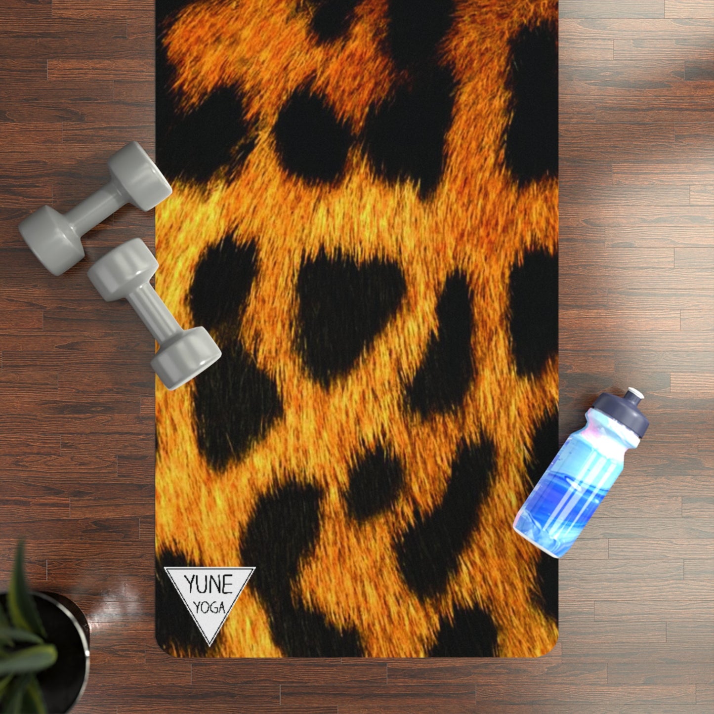 Natural Rubber Yoga Mat – 3mm Eco-Friendly, Non-Slip Mat for Hot Yoga, Pilates & Daily Practice | Leopard | Yune Yoga-3