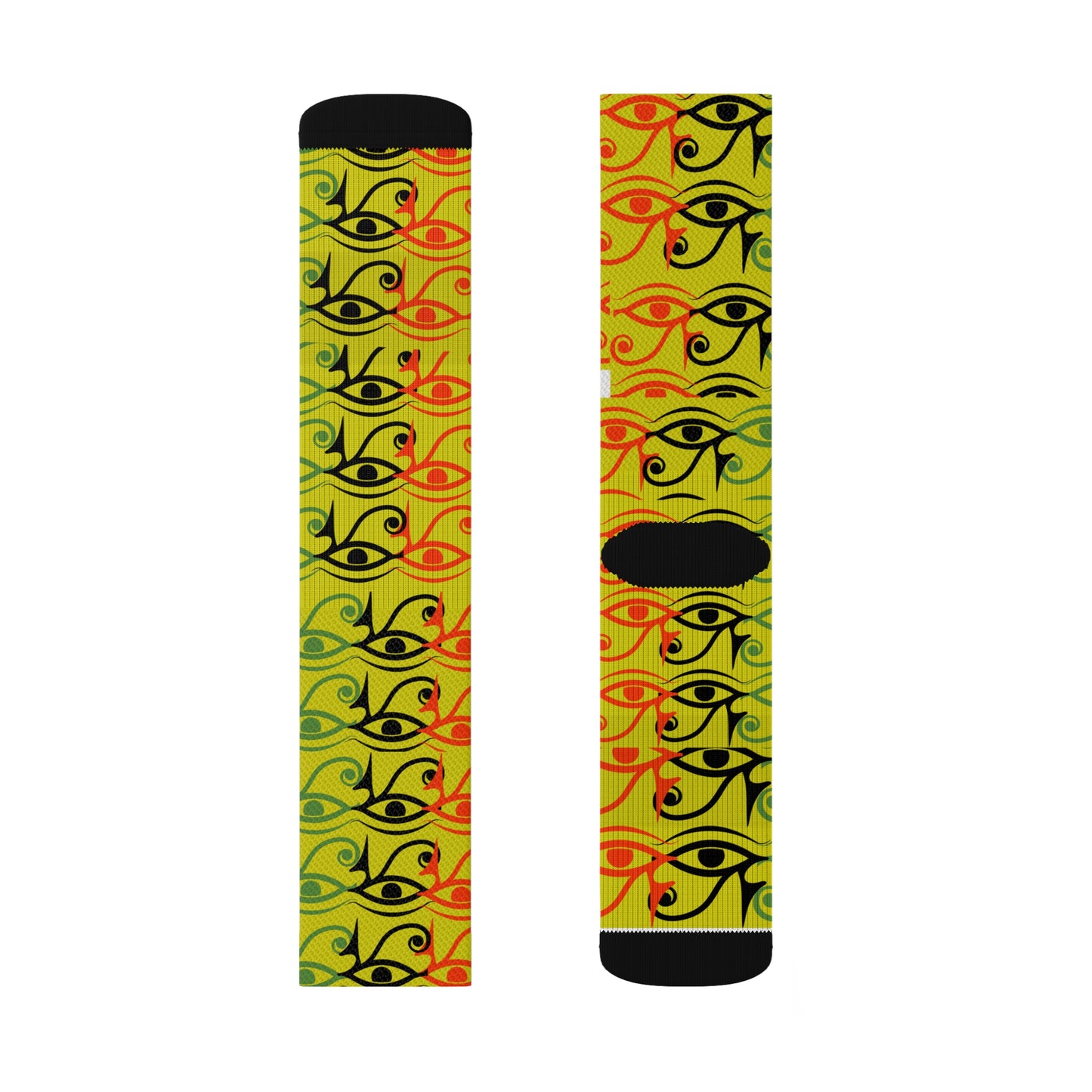 EGYPTIAN EYES HAVE ALL THE INSIGHT Sublimation Socks by SobG Designs