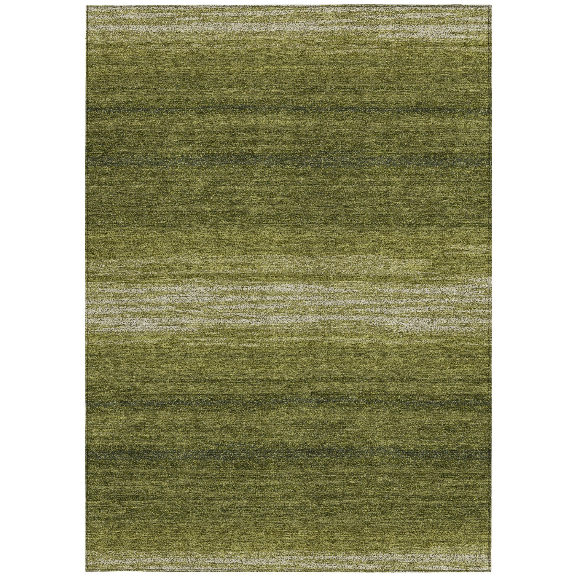 5' X 8' Olive Green And Beige Abstract Washable Indoor Outdoor Area Rug-5