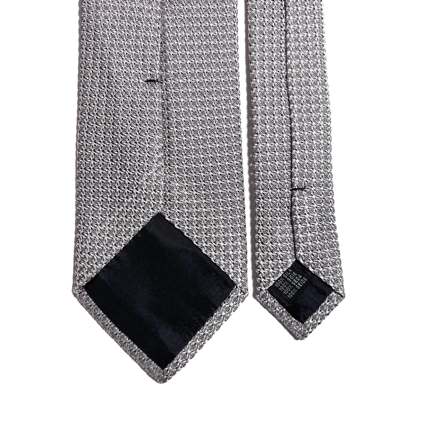 Silver Silk Grenadine Tie (Garza Grossa)-4