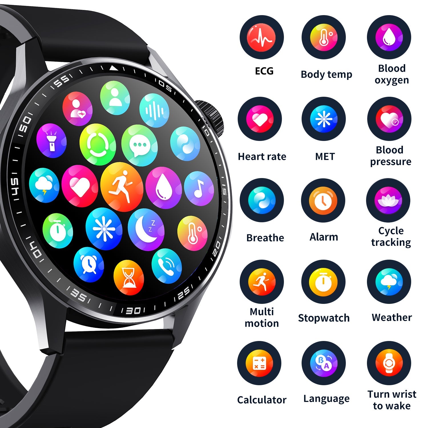 Advanced Health and Fitness Smartwatch with Tools to Manage Stress and Sleep, ECG App, SpO2, 24/7 Heart Rate-4