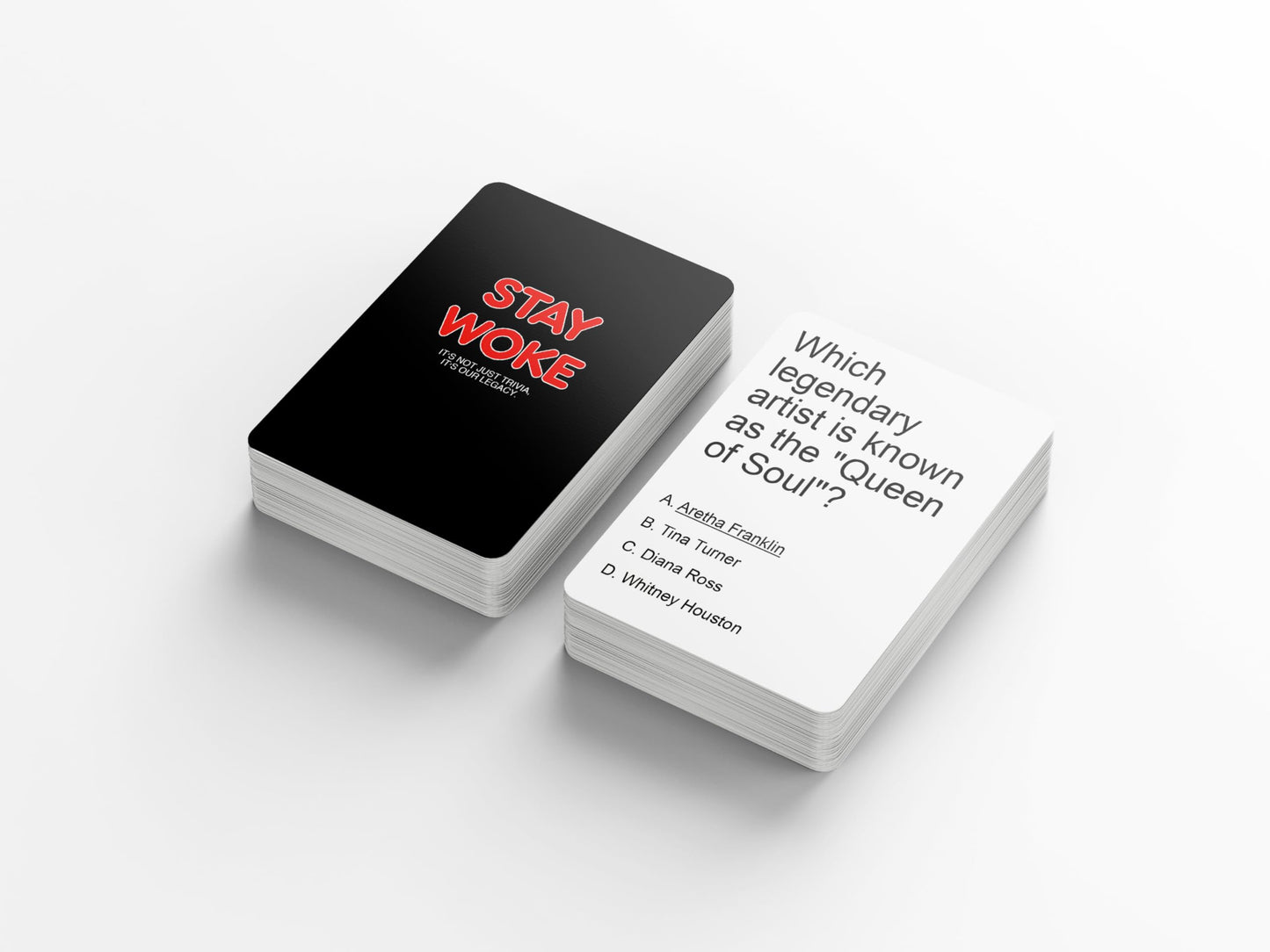 Kinfolk Stay Woke - A Trivia Black Card Game Celebrating Black Movies, Music, and Cultural Heritage - Engaging, Educational Entertainment for Groups, Embracing African-American Legacy with Fun.