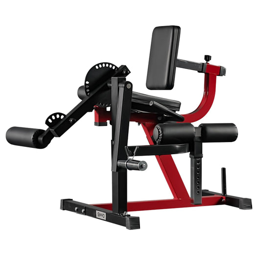 GMWD Leg Extension and Curl Machine, Lower Body Special Leg Machine, Adjustable Leg Exercise Bench with Plate Loaded, Leg Rotary Extension for Thigh, Home Gym Weight Machine Red