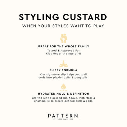 PATTERN Beauty by Tracee Ellis Ross Styling Custard, 15 Fl Oz, Best for Curlies, Coilies and Tight-Textured Hair, 3a-4c