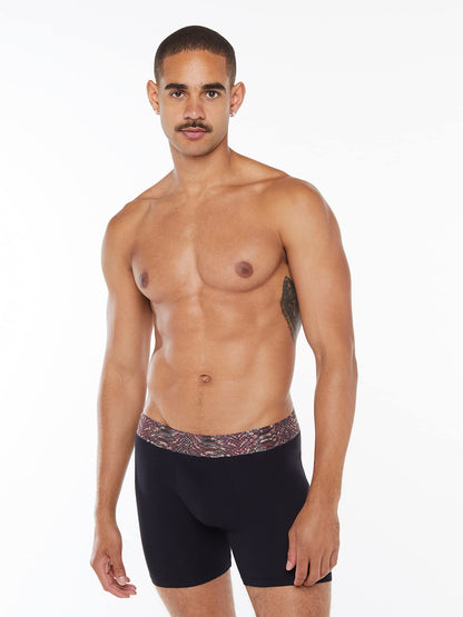 Savage X Fenty, Men's, Boxer Briefs, Matte logo elastic waistband, Front contour pouch, Cotton, Caviar, S