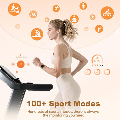 KEEPONFIT Smart Watches for Women Android/iPhone,IP68 Waterproof Fitness Tracker with Bluetooth Calls(Answer&Make),Activity Pedometer/Heart Rate/SpO2 Monitor/100+ Sports Model