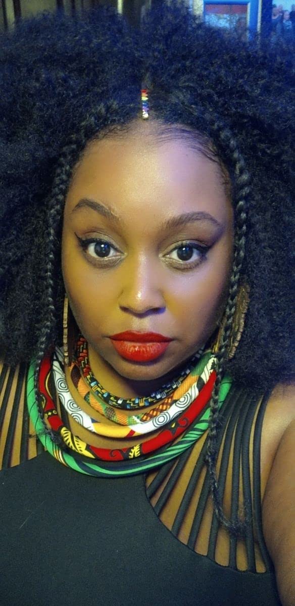 Queen Africa Print Bib Necklace | Africa Print Bib Necklace | African Necklace | Red, Yellow, Green Black Necklace | Ankara Print | Afro Necklace | Afrocentric | Cloth & Cord