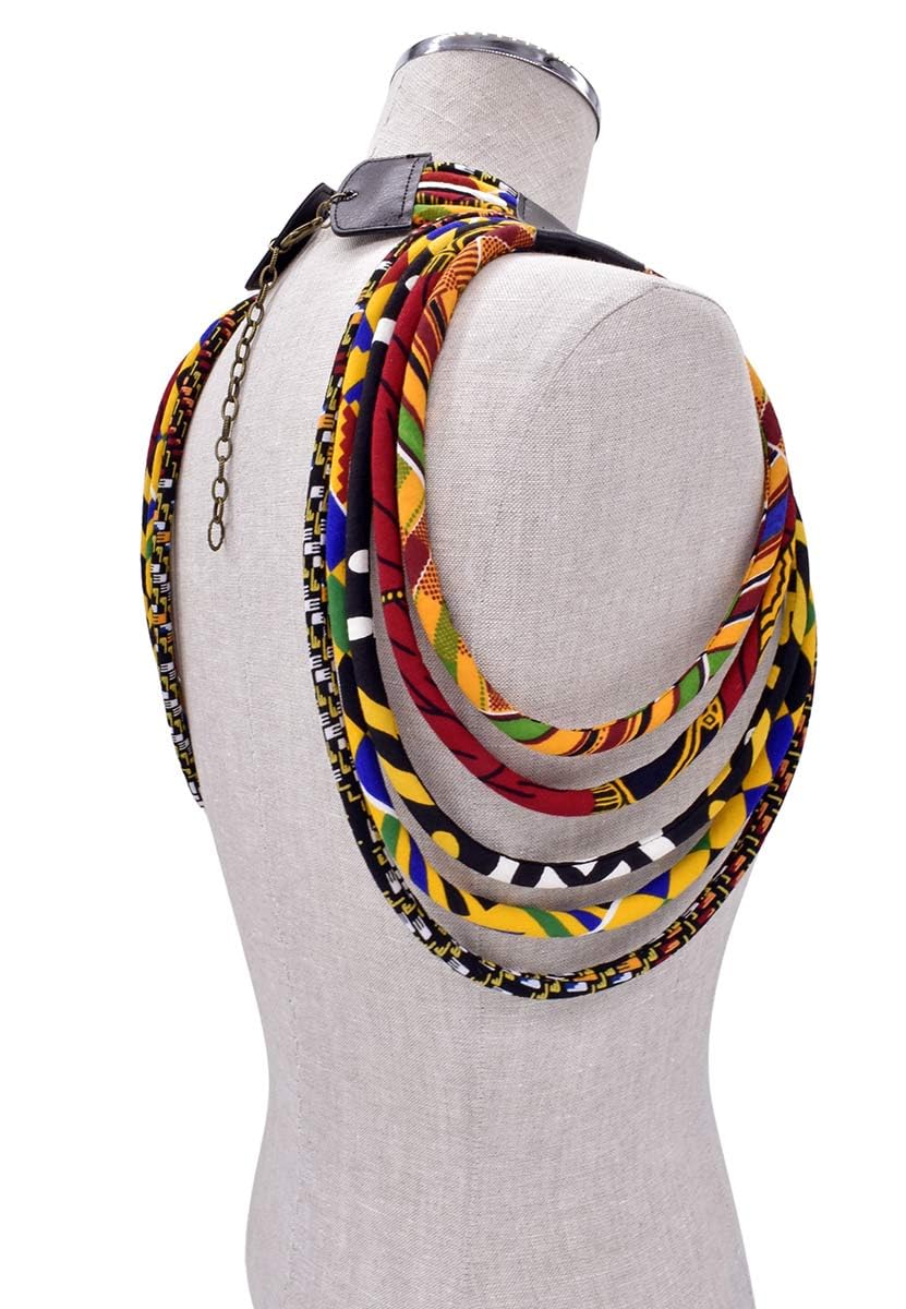Women’s Off the Shoulder Corded Top Necklace | African Necklace | Colorful | Necklace | Ladies African Necklace