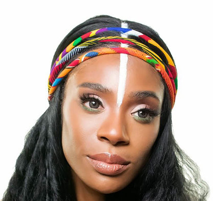 Vibrant Colorful African Headband | African Headwrap | African Hair Accessories | Red Green Blue Orange | Kitenge Headband