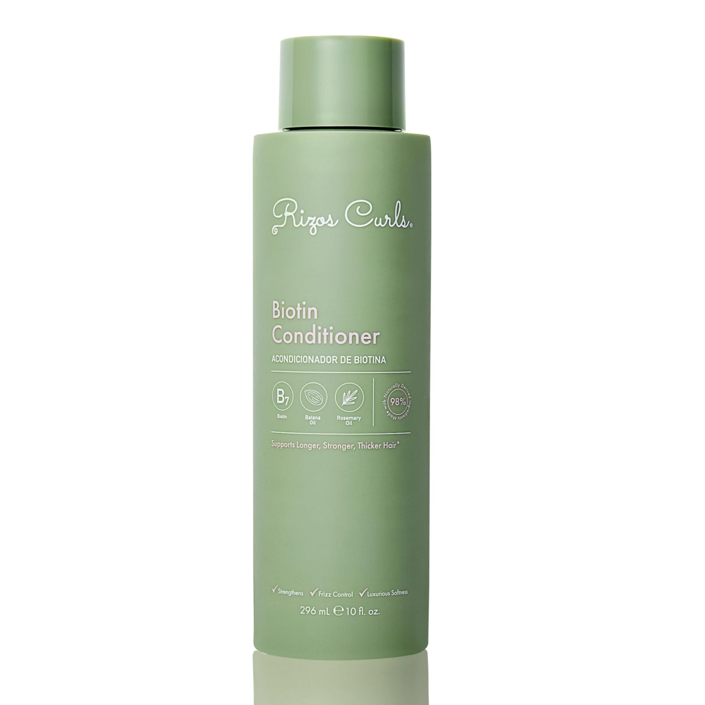 Rizos Curls Biotin Conditioner Deeply Moisturize & Reduce Breakage with Biotin, Coconut Oil & Aloe Vera Softens & Detangles All Hair Types Straight, Wavy, Curly Sulfate & Paraben Free