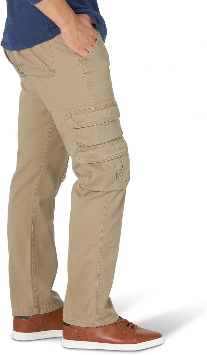 Wrangler Authentics Men&#39;s Premium Relaxed Fit Straight Leg Cargo Pant