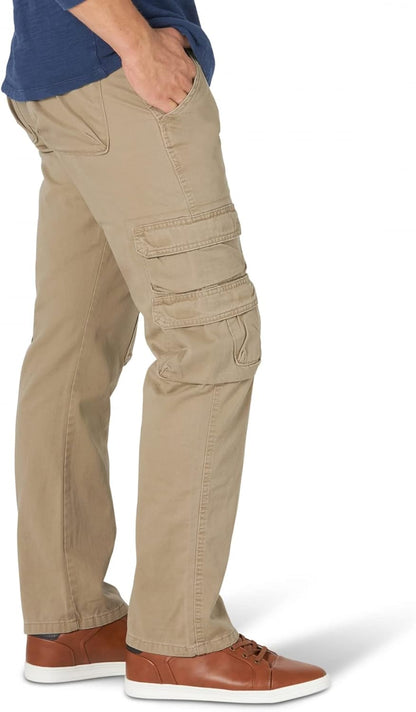 Wrangler Authentics Men&#39;s Premium Relaxed Fit Straight Leg Cargo Pant