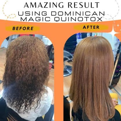 Dominican Magic Quinotox Protein Smoothing Cream, Quinoa Hair Botox, Keratin, Volume and Frizz Control, All Hair Types