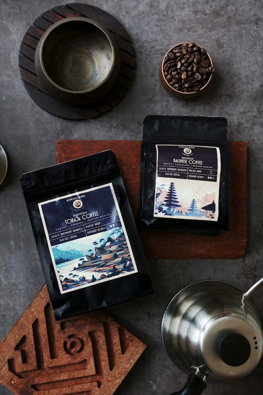 Komodo Koffee Organic Balinese Specialty Coffee sourced from Bali, Indonesia - Whole bean - Medium Roast 8.8oz (250g)