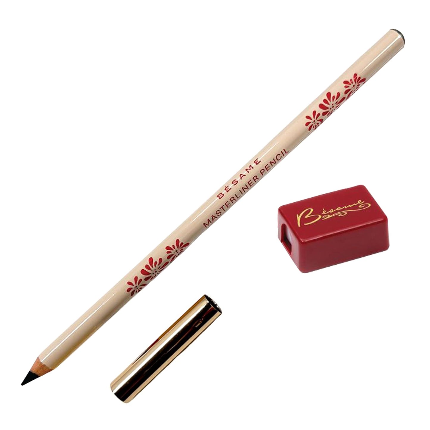 BESAME MasterLiner Pencil Black – Matte Black Eyeliner, Vintage-Inspired Gluten-Free Eye Liner Pencil for Bold, Precise Lines and Easy Application