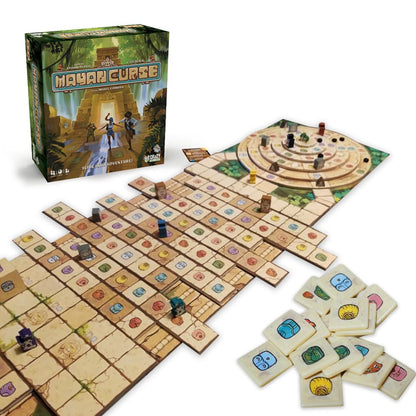 Crazy Like a Box Mayan Curse – Thrilling Puzzly Board Games for Adults & Kids, Strategic Family Games for Game Night, Party Game with Fantasy, Adventure & Suspense, Ideal Gift for Boardgame Lovers