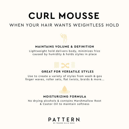 PATTERN Beauty by Tracee Ellis Ross Curl Mousse - Volume and Hold for Curly Hair 3a-4c