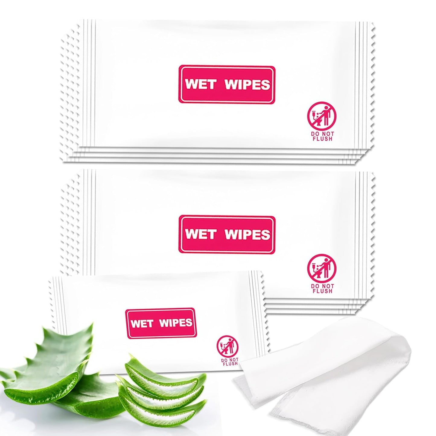 Gisdo 200 pcs Wet Wipes Individually Wrapped,Clean Wipe Individual Wipes Bulk for Travel for Hands, Face Cleaning