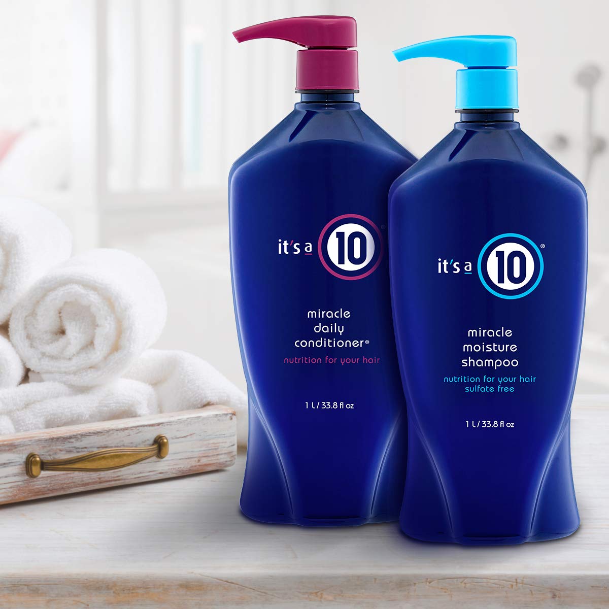 It's A 10 Miracle Moisture Shampoo 33.8 Oz & Daily Conditioner 33.8 Oz Duo.