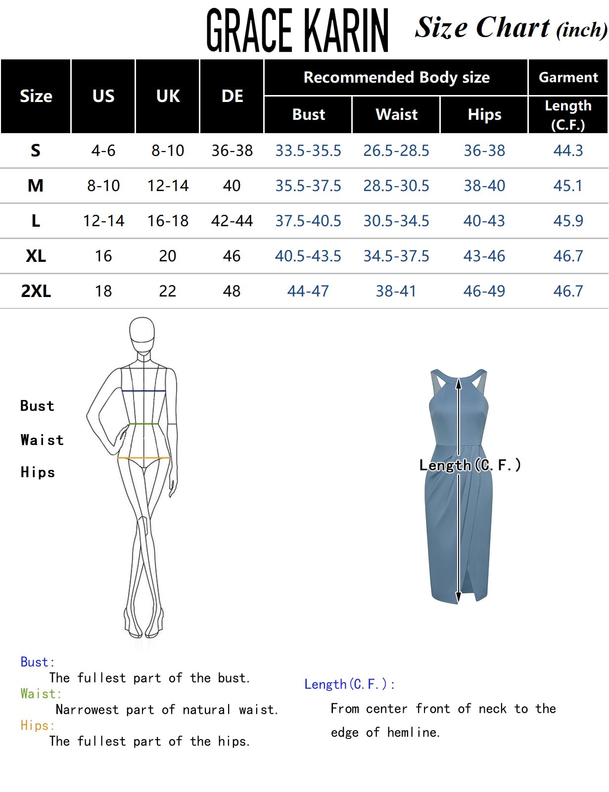 GRACE KARIN Women's Halter Neck Dresses Sexy Sleeveless Bodycon Slit Cocktail Midi Sheath Party Dressess,A-Red,XL