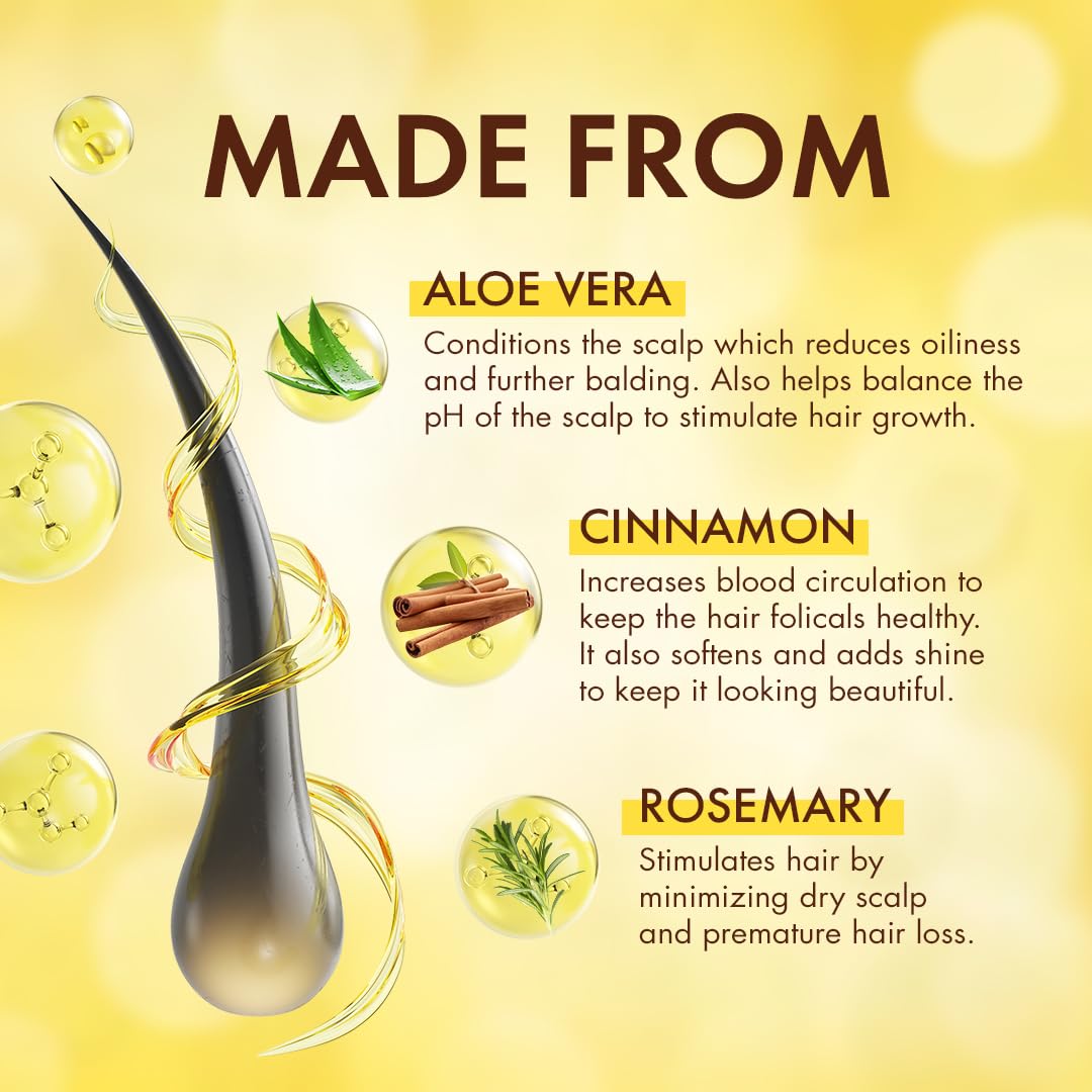 Dominican Magic Hair Follicle Anti-Aging Scalp Drop Hair Tonic with Rosemary and Cinnamon, Gotero Anti-Caida, Helps Stimulate Hair Growth (4.4 FL Oz (Pack of 1))