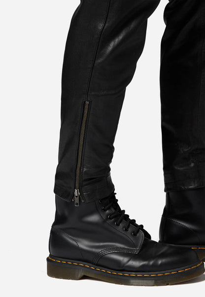 Yakil Men's Sheep Leather Jogger Pants-3