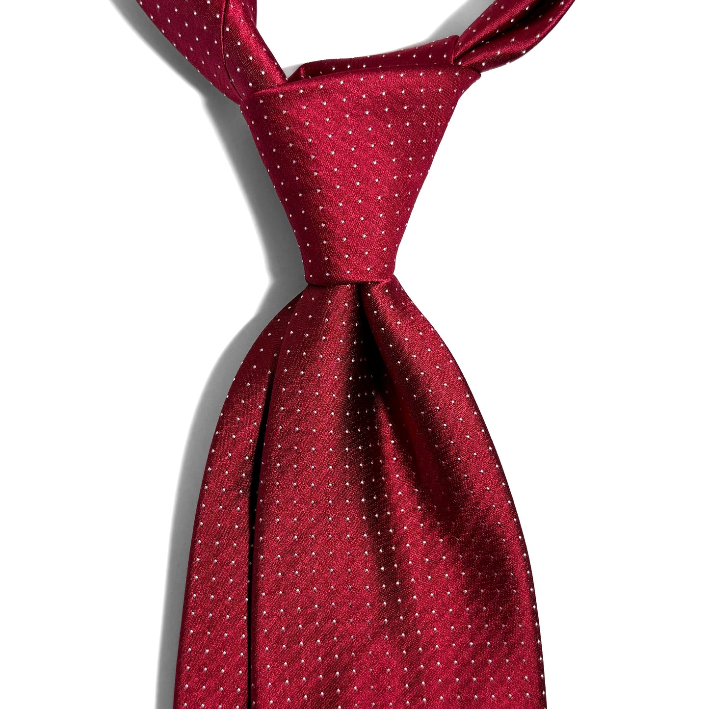 Red Polka Dot Silk Jacquard Tie-1