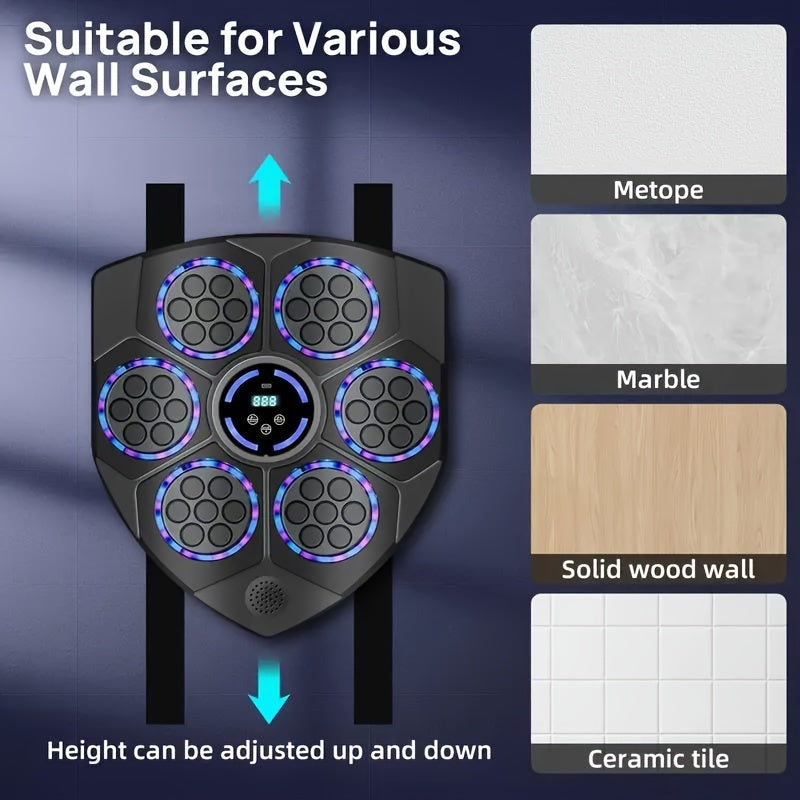 Smart LED Music Boxing Machine Wall Trainer-4