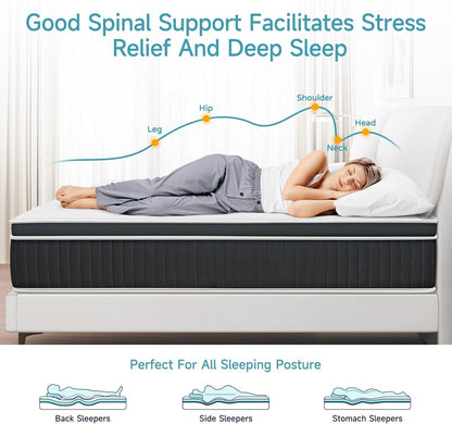 Medium Firm Queen Hybrid Mattress for Ultimate Comfort-3