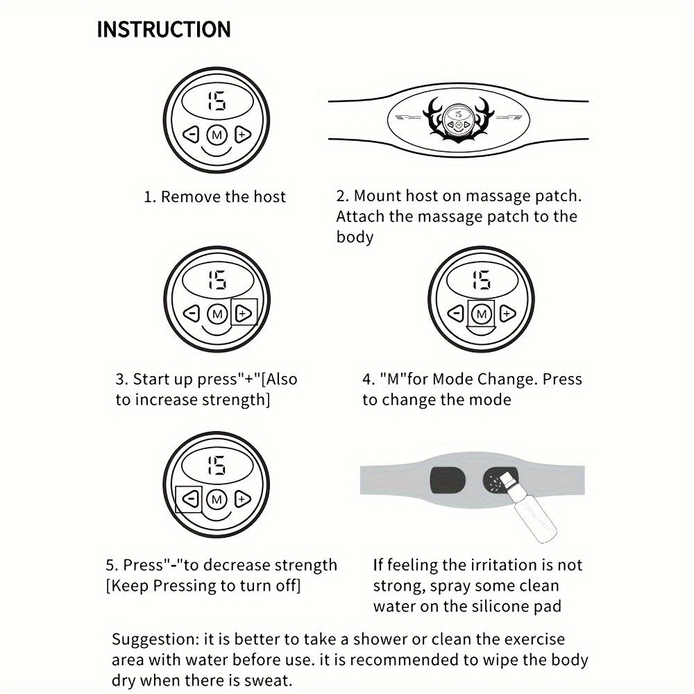 Abdominal Muscle Trainer -  Fitness Belt(Blue)-4