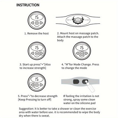 Abdominal Muscle Trainer -  Fitness Belt(Blue)-4