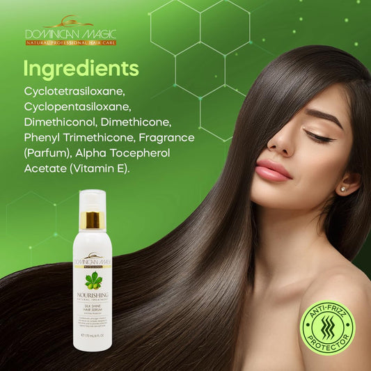 DOMINICAN MAGIC Nourishing Hair Styling Serum, Anti-Frizz Serum & Hydrating Hair Treatment for Dry, Frizzy Hair, 6oz