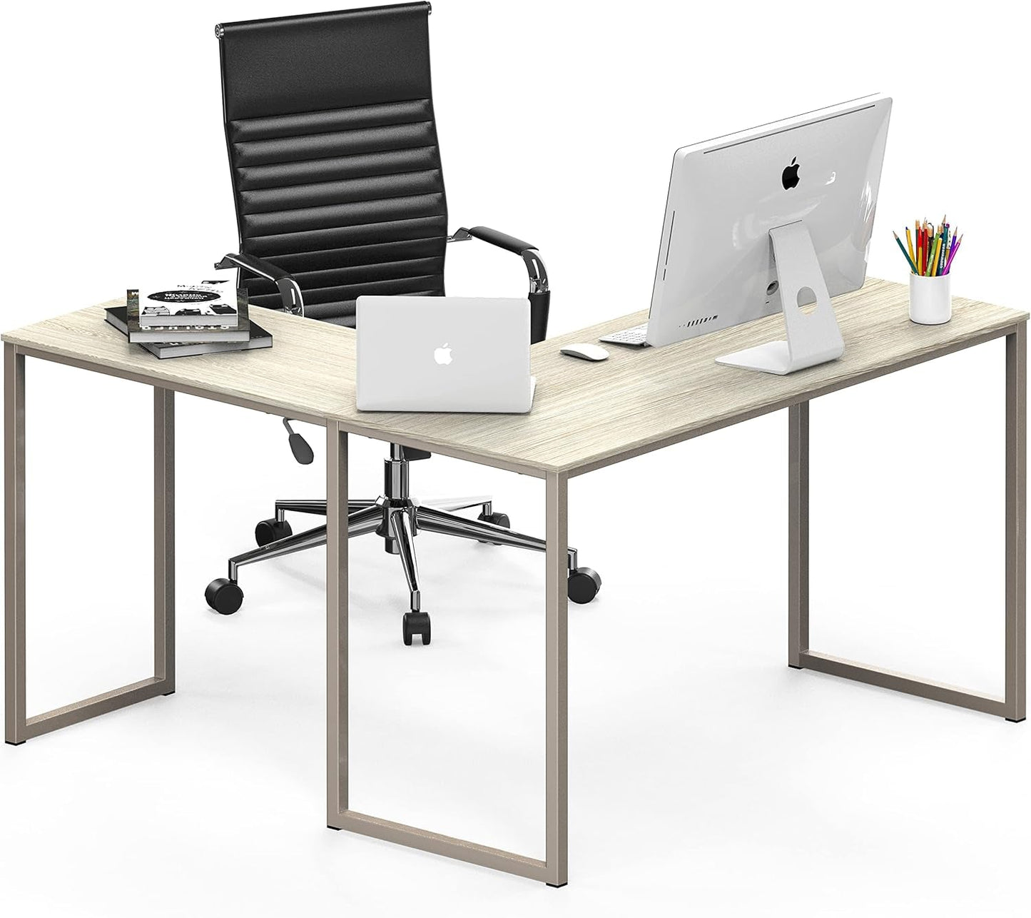 Mission 48 X 48 Inches L-Shape Home Office Computer Desk, Maple-3
