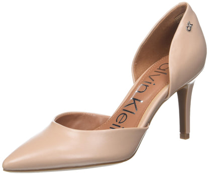 Calvin Klein Women's Gloria Pump, Barely Nude Patent, 9