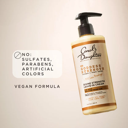 Carol's Daughter Goddess Strength Leave In Conditioner Cream, 10 Fl Oz - Strengthening and Moisturizing for Wavy, Curly Hair