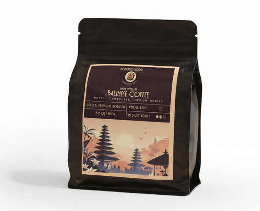 Komodo Koffee Organic Balinese Specialty Coffee sourced from Bali, Indonesia - Whole bean - Medium Roast 8.8oz (250g)