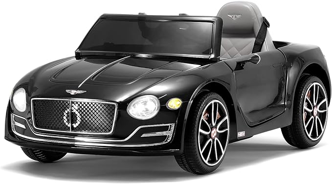 SEHOMY White 12V Electric Kid car with Parent Remote, Bentley Licensed Cars for Kids, Battery Powered Kids Ride on car, 4 Wheels Motorized Vehicles Children Toys, 2 Speeds, LED Headlights, MP3, Aux