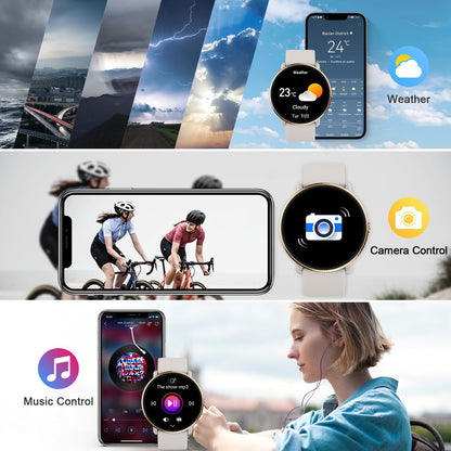 Smart Watch for Women Fitness tracker: Make/Answer Call Smart Watches for Women Waterproof Digital Mens watches Running Smartwatch Android Phone iPhone Samsung Compatible Heart Rate Monitor Step