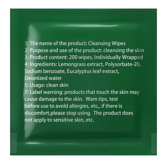 Threlaco 200 Pieces Travel Size Wipes Citronella Oil Individually Wrapped Wipes for Indoor Outdoor Travel Picnic Camping Hikes