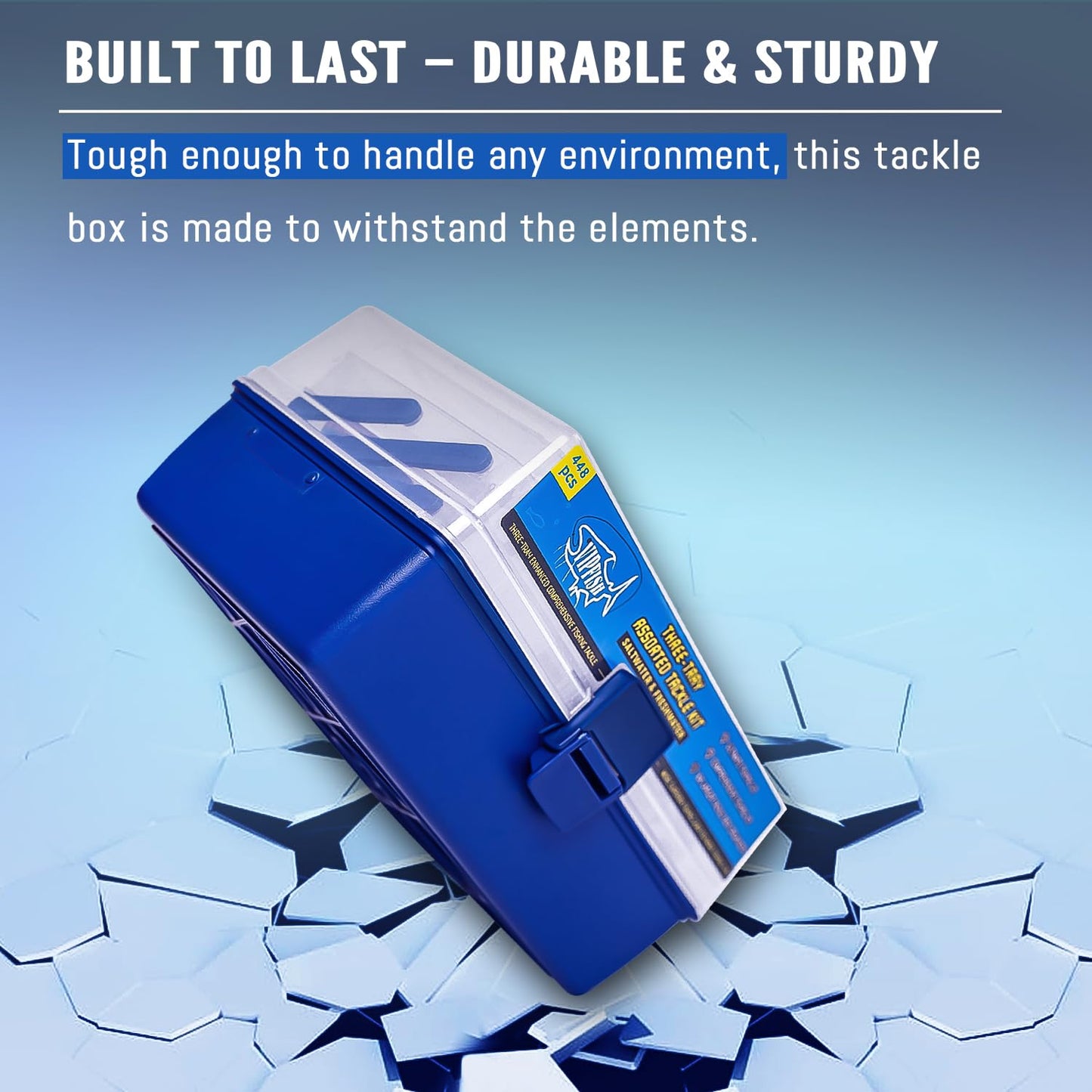 Vipfish 448-Pcs Fishing Lures Kit – Complete 3-Layer Tackle Box Set with Hooks, Weights, Bobbers, Pliers, Rigs, Leaders, Fluorocarbon Line, Accessories & More for Kids Fishing Gear