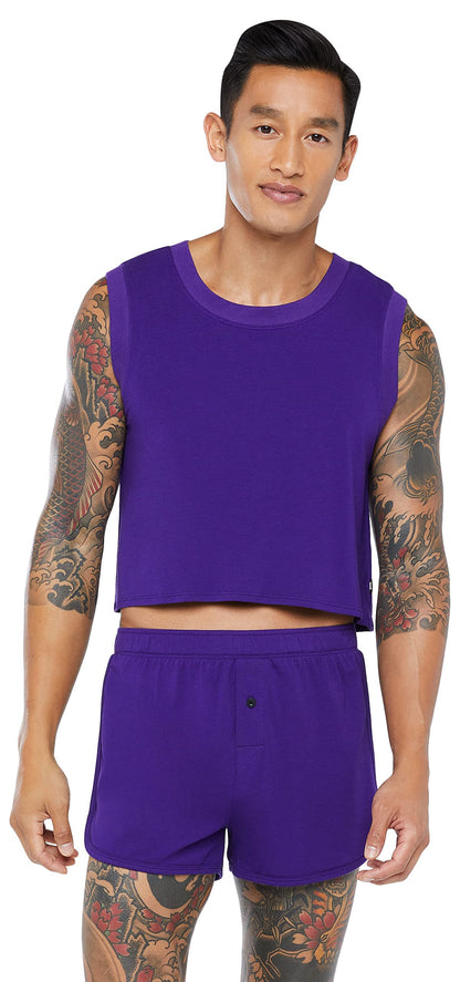 Savage X, Men's Sleep Tank, Purple Currant, L
