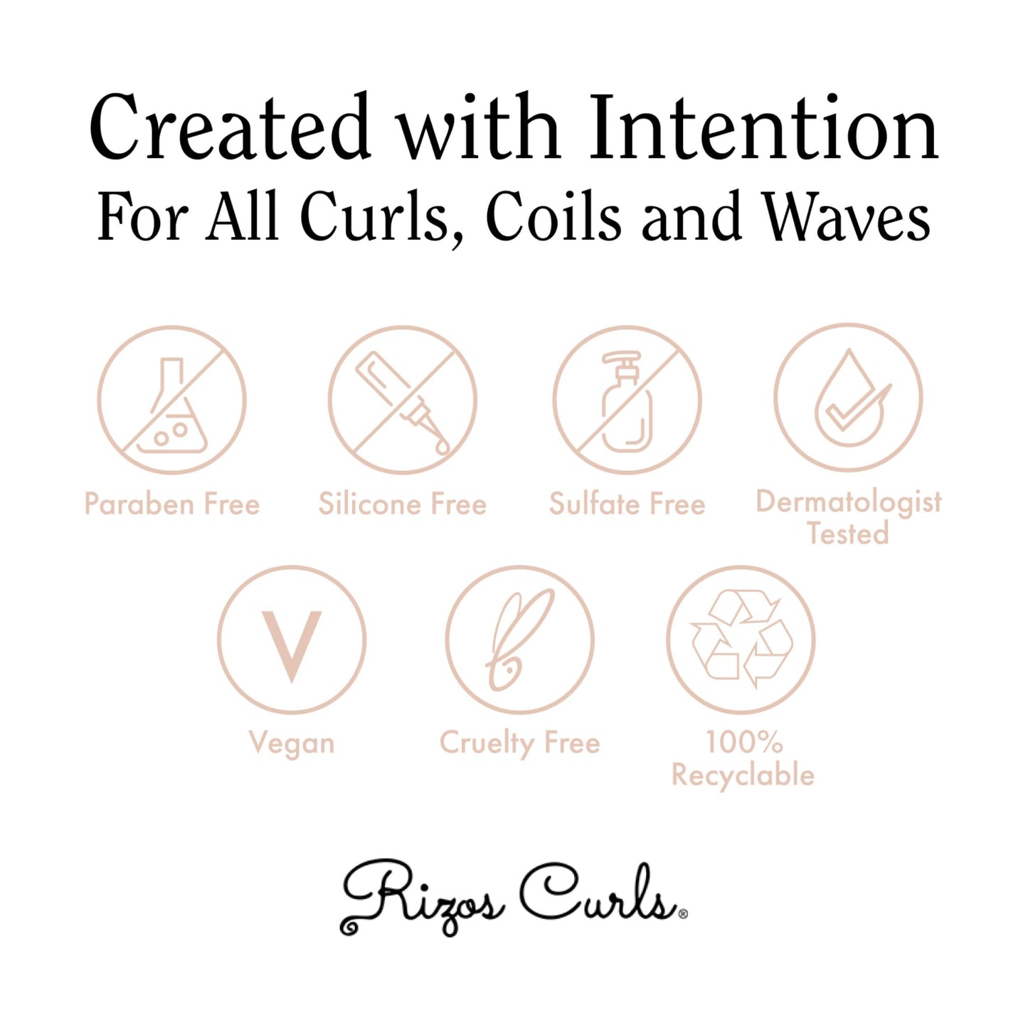 Rizos Curls Deep Conditioner, Strengthens & Moisturizes Hair while Controlling Frizz, Add Softness and Manageability with Coconut Oil, Sunflower Oil & Shea Butter, 10 oz