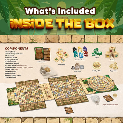Crazy Like a Box Mayan Curse – Thrilling Puzzly Board Games for Adults & Kids, Strategic Family Games for Game Night, Party Game with Fantasy, Adventure & Suspense, Ideal Gift for Boardgame Lovers