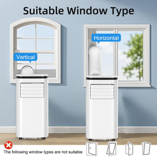 Portable Air Conditioner 12000 BTU - 2025 Upgraded, Cools 550 Sq.Ft, 3-IN-1 Free Standing Cooling AC Unit with Fan & Dehumidifier, Sleep Mode, 24H Timer, Auto Swing, Window Kit Included