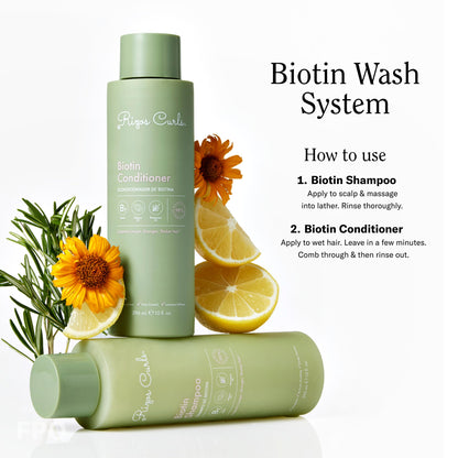 Rizos Curls Biotin Conditioner Deeply Moisturize & Reduce Breakage with Biotin, Coconut Oil & Aloe Vera Softens & Detangles All Hair Types Straight, Wavy, Curly Sulfate & Paraben Free